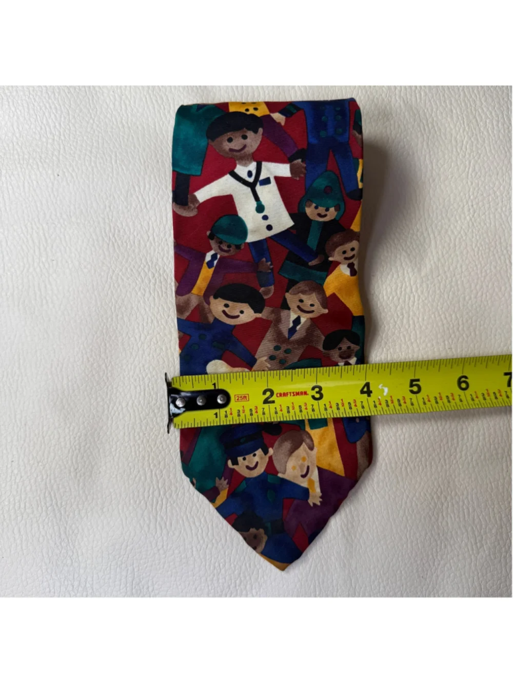 Save the Children 100% Silk Tie Sarah Age 12 Dads Art Novelty Mens Necktie